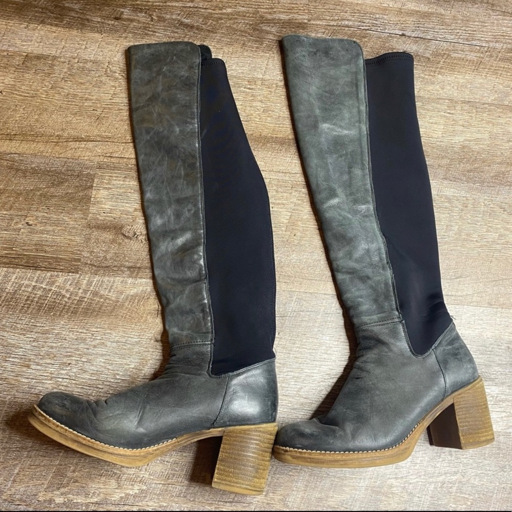 FREE PEOPLE x mtng Tall Landry Boot in Dark Gray size 39